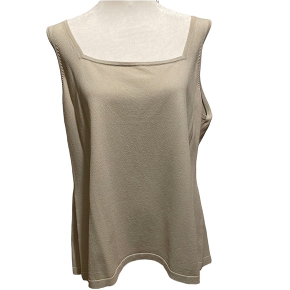 Vintage Dana Buchman Viscose Square Neck Tank. 2X - Picture 1 of 4